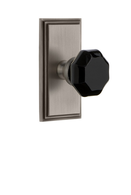 Grandeur Hardware - Carre' Rosette Privacy Lyon Knob in Antique Pewter - CARLYO - 850775