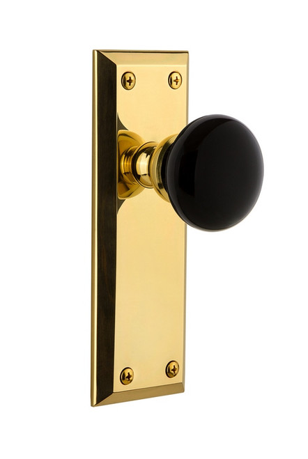Grandeur Hardware - Fifth Avenue Plate Double Dummy Coventry Knob in Polished Brass - FAVCOV - 852806