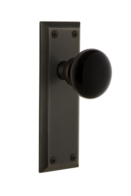 Grandeur Hardware - Fifth Avenue Plate Double Dummy Coventry Knob in Timeless Bronze - FAVCOV - 852809