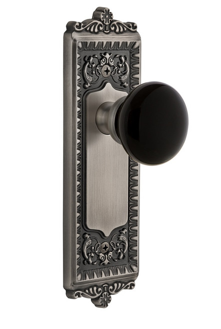 Grandeur Hardware - Windsor Plate Double Dummy Coventry Knob in Antique Pewter - WINCOV - 852849
