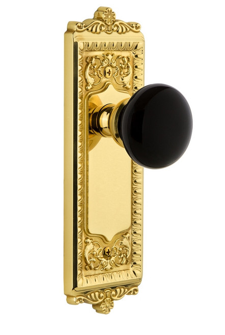 Grandeur Hardware - Windsor Plate Double Dummy Coventry Knob in Lifetime Brass - WINCOV - 852850