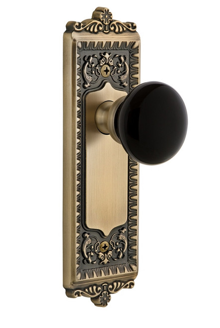 Grandeur Hardware - Windsor Plate Double Dummy Coventry Knob in Vintage Brass - WINCOV - 852855