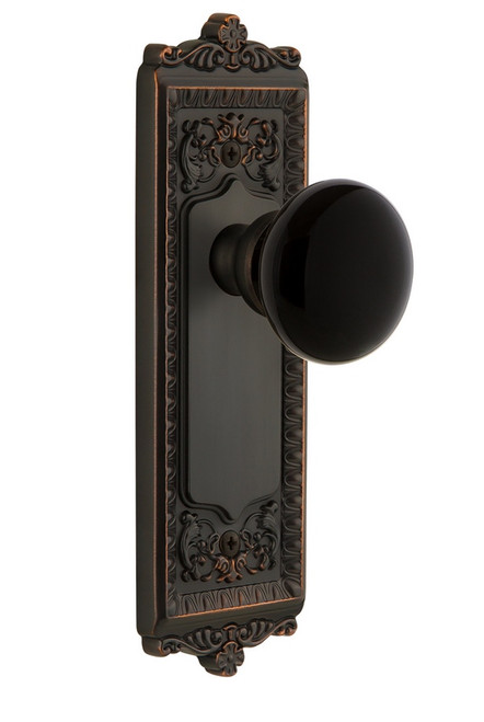 Grandeur Hardware - Windsor Plate Passage Coventry Knob in Timeless Bronze - WINCOV - 852628