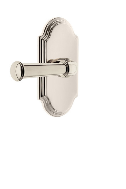 Grandeur Hardware - Hardware Arc Tall Plate Double Dummy with Georgetown Lever in Polished Nickel - ARCGEO - 897199