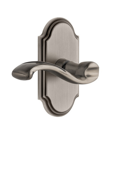 Grandeur Hardware - Hardware Arc Tall Plate Double Dummy with Portofino Lever in Antique Pewter - ARCPRT - 897211