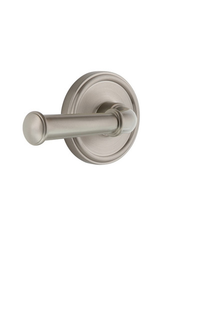 Grandeur Hardware - Georgetown Plate Privacy with Georgetown Lever in Satin Nickel - GEOGEO - 807175