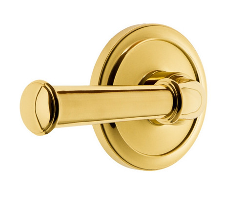 Grandeur Hardware - Circulaire Rosette Passage with Georgetown Lever in Polished Brass - CIRGEO - 851332