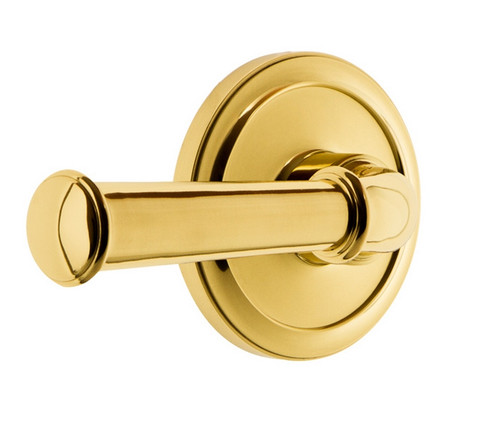 Grandeur Hardware - Circulaire Rosette Passage with Georgetown Lever in Polished Brass - CIRGEO - 851366