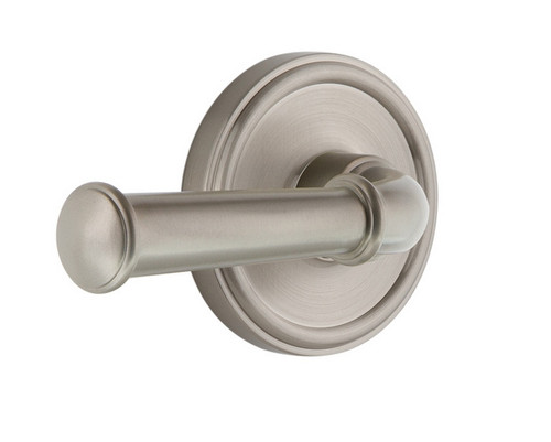 Grandeur Hardware - Georgetown Rosette Privacy Georgetown Lever in Satin Nickel - GEOGEO - 851458