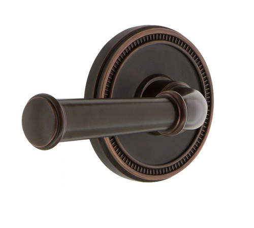 Grandeur Hardware - Soleil Rosette Passage with Georgetown Lever in Timeless Bronze - SOLGEO - 851906