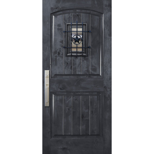 WoodCraft | Arch 2 Panel Knotty Alder with Speakeasy | 6'8" Tall