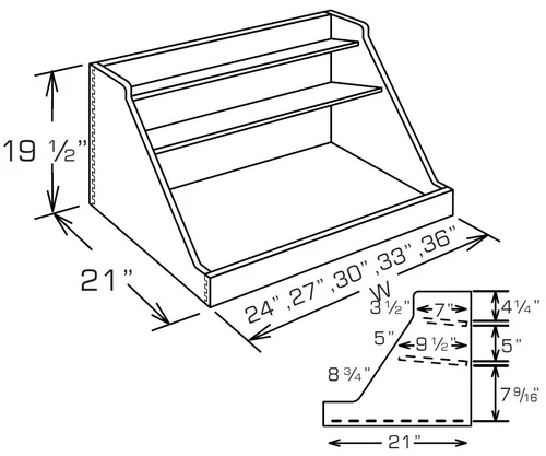 Jarlin Cabinetry - Pot & Pan Roll-Out Drawer Kit - POK27 - Newport