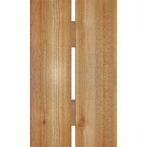 Ekena Millwork Rustic Wood Shutter - Rough Sawn Western Red Cedar - RBS06S11X019RWR