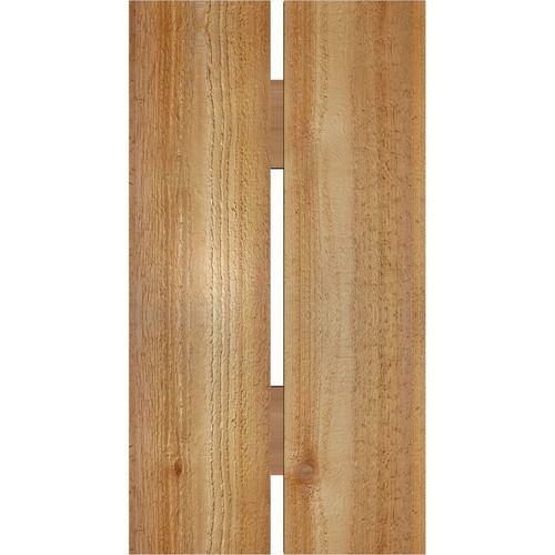 Ekena Millwork Rustic Wood Shutter - Rough Sawn Western Red Cedar - RBS06S11X021RWR