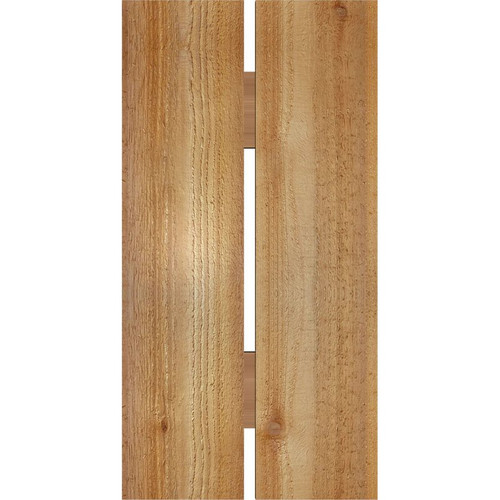 Ekena Millwork Rustic Wood Shutter - Rough Sawn Western Red Cedar - RBS06S11X022RWR