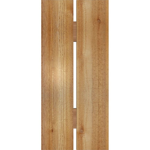 Ekena Millwork Rustic Wood Shutter - Rough Sawn Western Red Cedar - RBS06S11X025RWR