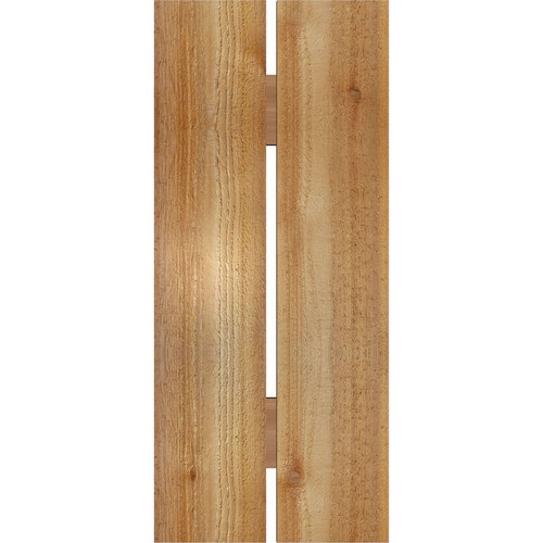 Ekena Millwork Rustic Wood Shutter - Rough Sawn Western Red Cedar - RBS06S11X026RWR