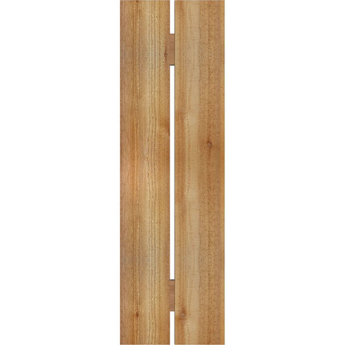 Ekena Millwork Rustic Wood Shutter - Rough Sawn Western Red Cedar - RBS06S11X037RWR