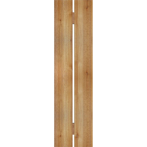 Ekena Millwork Rustic Wood Shutter - Rough Sawn Western Red Cedar - RBS06S11X043RWR