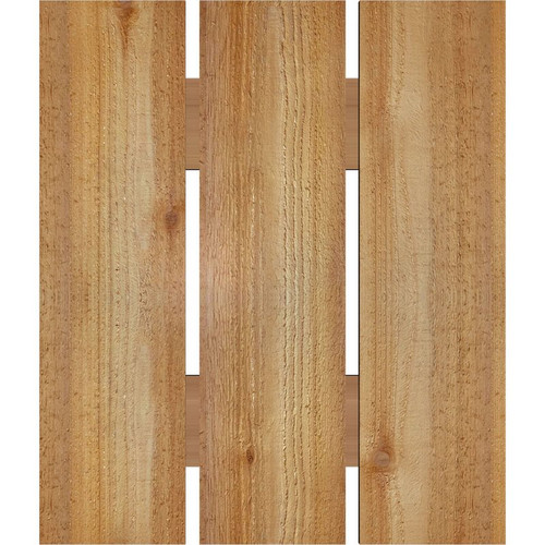 Ekena Millwork Rustic Wood Shutter - Rough Sawn Western Red Cedar - RBS06S17X020RWR