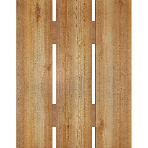 Ekena Millwork Rustic Wood Shutter - Rough Sawn Western Red Cedar - RBS06S17X022RWR