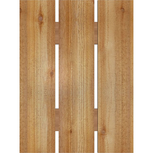 Ekena Millwork Rustic Wood Shutter - Rough Sawn Western Red Cedar - RBS06S17X023RWR