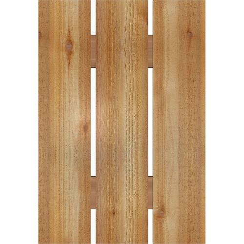 Ekena Millwork Rustic Wood Shutter - Rough Sawn Western Red Cedar - RBS06S17X025RWR