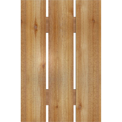 Ekena Millwork Rustic Wood Shutter - Rough Sawn Western Red Cedar - RBS06S17X026RWR