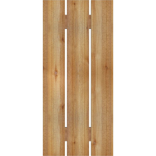 Ekena Millwork Rustic Wood Shutter - Rough Sawn Western Red Cedar - RBS06S17X038RWR