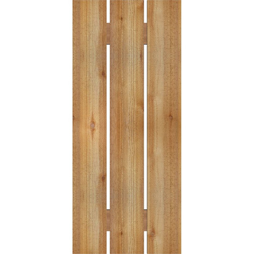 Ekena Millwork Rustic Wood Shutter - Rough Sawn Western Red Cedar - RBS06S17X040RWR