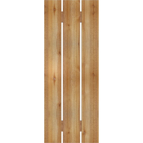 Ekena Millwork Rustic Wood Shutter - Rough Sawn Western Red Cedar - RBS06S17X045RWR