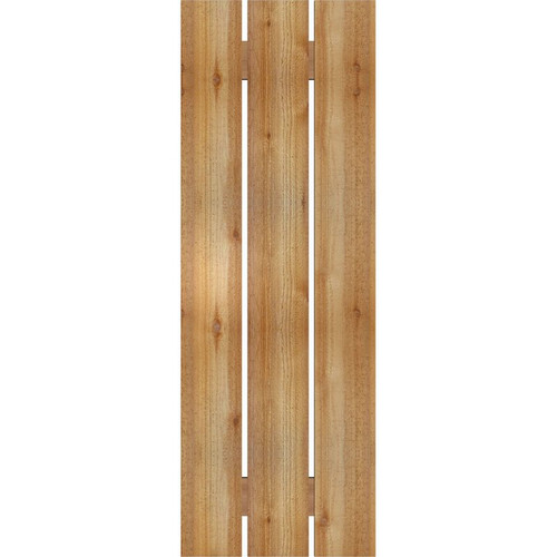 Ekena Millwork Rustic Wood Shutter - Rough Sawn Western Red Cedar - RBS06S17X049RWR