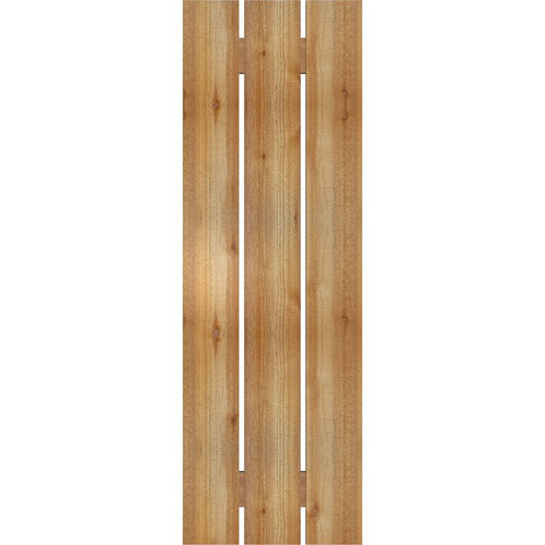 Ekena Millwork Rustic Wood Shutter - Rough Sawn Western Red Cedar - RBS06S17X052RWR