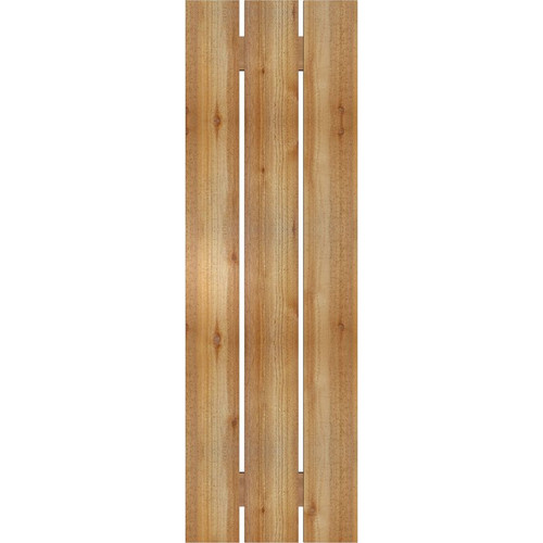 Ekena Millwork Rustic Wood Shutter - Rough Sawn Western Red Cedar - RBS06S17X054RWR