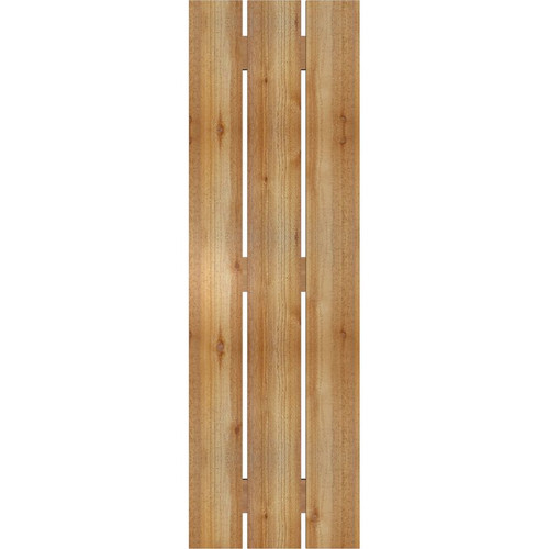 Ekena Millwork Rustic Wood Shutter - Rough Sawn Western Red Cedar - RBS06S17X055RWR