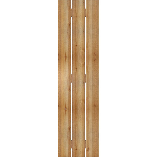 Ekena Millwork Rustic Wood Shutter - Rough Sawn Western Red Cedar - RBS06S17X066RWR