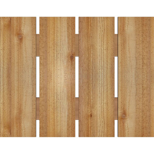 Ekena Millwork Rustic Wood Shutter - Rough Sawn Western Red Cedar - RBS06S23X018RWR