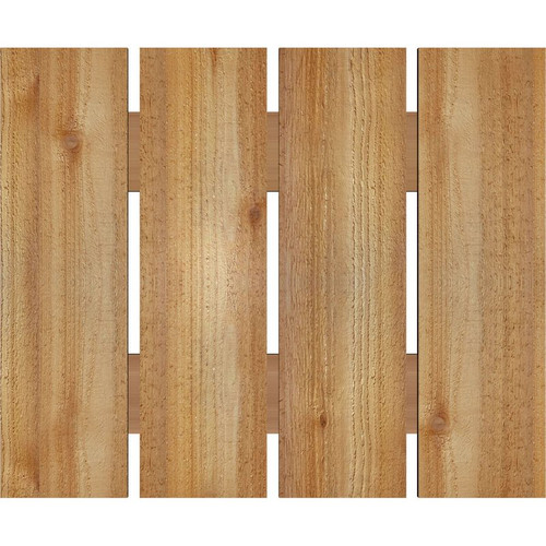 Ekena Millwork Rustic Wood Shutter - Rough Sawn Western Red Cedar - RBS06S23X019RWR