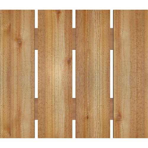 Ekena Millwork Rustic Wood Shutter - Rough Sawn Western Red Cedar - RBS06S23X020RWR