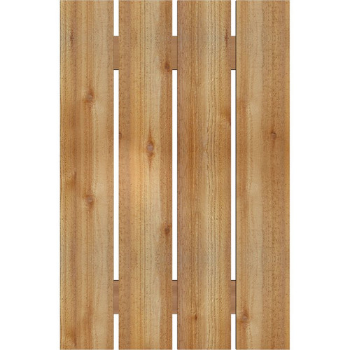 Ekena Millwork Rustic Wood Shutter - Rough Sawn Western Red Cedar - RBS06S23X035RWR