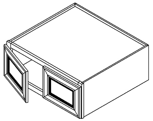 Jarlin Cabinetry - Wall Cabinet with 2 Doors - W361224 - Dove White Shaker