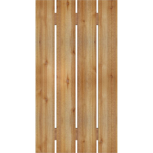 Ekena Millwork Rustic Wood Shutter - Rough Sawn Western Red Cedar - RBS06S23X043RWR