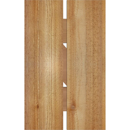 Ekena Millwork Rustic Wood Shutter - Rough Sawn Western Red Cedar - RBS06Z11X018RWR