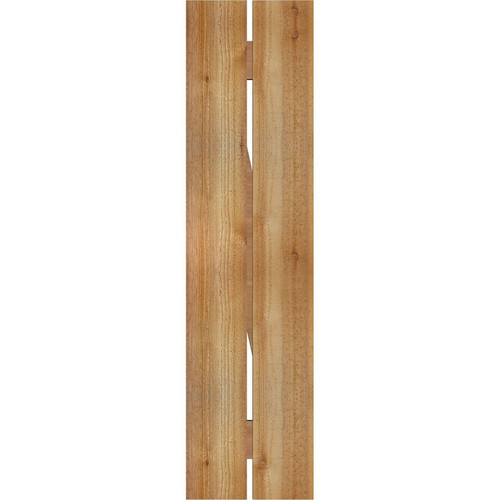 Ekena Millwork Rustic Wood Shutter - Rough Sawn Western Red Cedar - RBS06Z11X044RWR