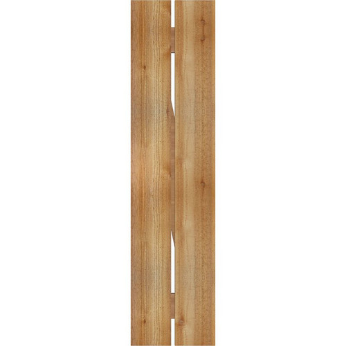 Ekena Millwork Rustic Wood Shutter - Rough Sawn Western Red Cedar - RBS06Z11X046RWR