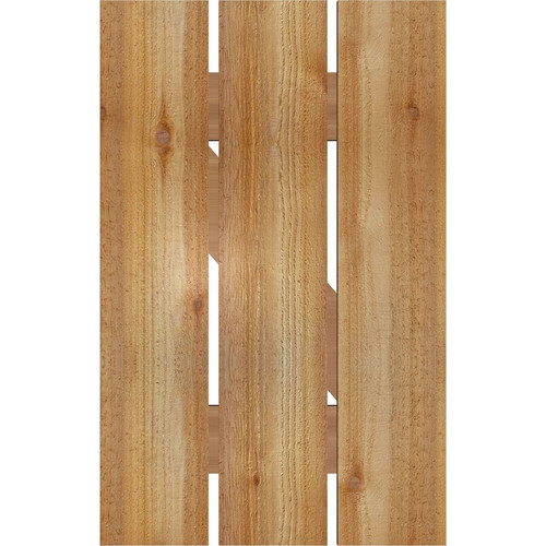 Ekena Millwork Rustic Wood Shutter - Rough Sawn Western Red Cedar - RBS06Z17X027RWR