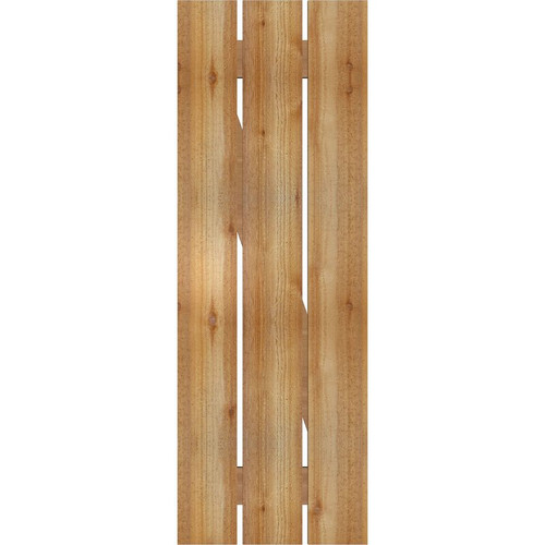 Ekena Millwork Rustic Wood Shutter - Rough Sawn Western Red Cedar - RBS06Z17X049RWR