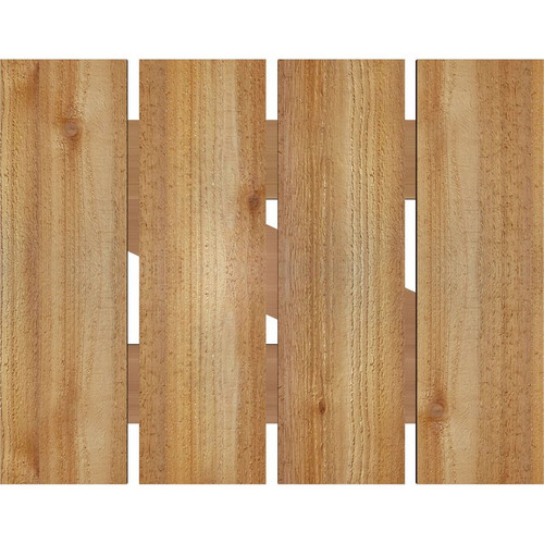 Ekena Millwork Rustic Wood Shutter - Rough Sawn Western Red Cedar - RBS06Z23X018RWR