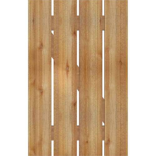 Ekena Millwork Rustic Wood Shutter - Rough Sawn Western Red Cedar - RBS06Z23X036RWR