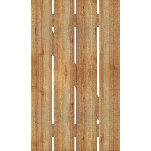 Ekena Millwork Rustic Wood Shutter - Rough Sawn Western Red Cedar - RBS06Z23X039RWR